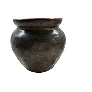 VTG Handcrafted Lathams Pottery Vase Seagrove Signed Bruce Latham Rustic Coastal